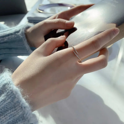 Wickelring in Roségold mit Zirkonia – Eleganz in Bewegung✨