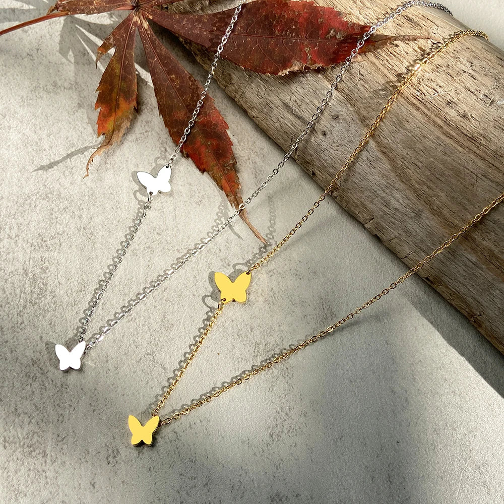 🦋 Butterfly Dreams – Zarte Schmetterlingskette in Gold oder Silber ✨