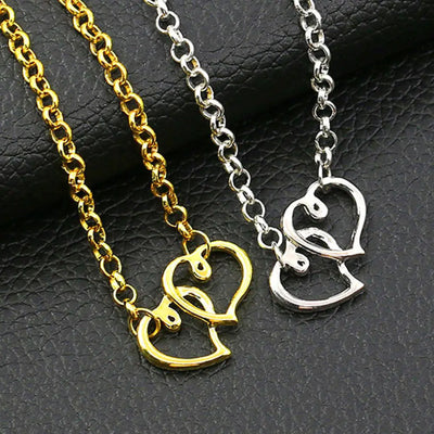 Infinity-Herz Fußkettchen mit Strass und Perlenkette