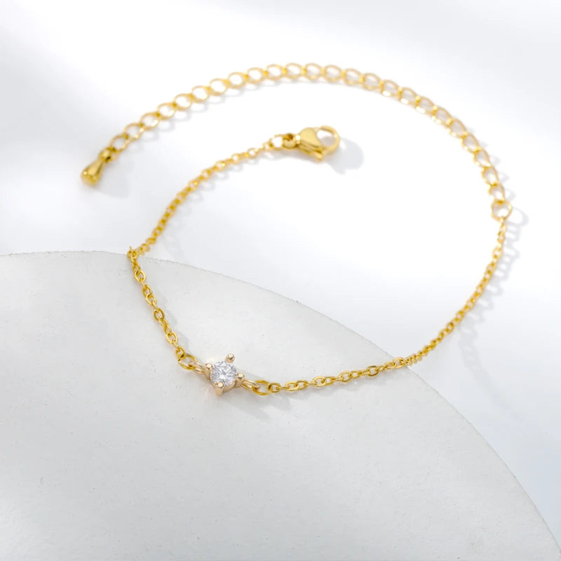 Zierliches Krönchen-Armband mit Zirkonia – in Silber, Gold & Roségold ✨