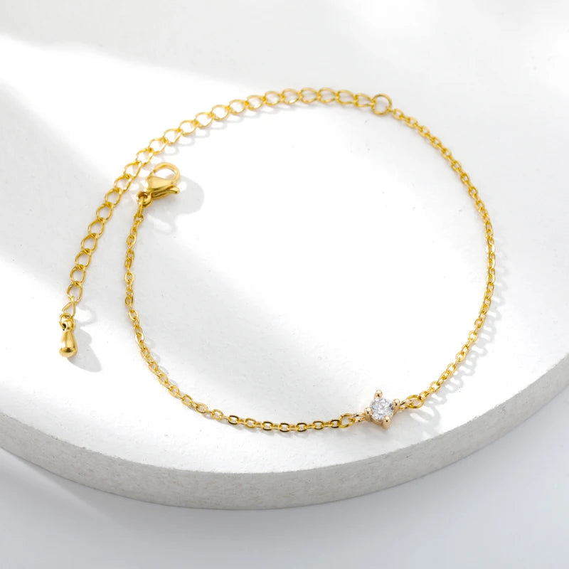 Zierliches Krönchen-Armband mit Zirkonia – in Silber, Gold & Roségold ✨