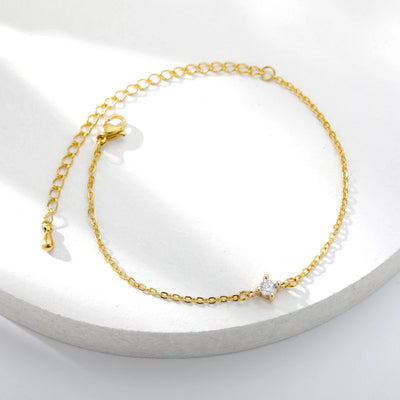 Zierliches Krönchen-Armband mit Zirkonia – in Silber, Gold & Roségold ✨