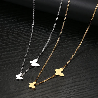 🦋 Butterfly Dreams – Zarte Schmetterlingskette in Gold oder Silber ✨