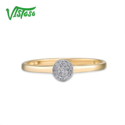 Zarter 585er Goldring mit Diamant-Pavé – Eleganz in Vollendung✨