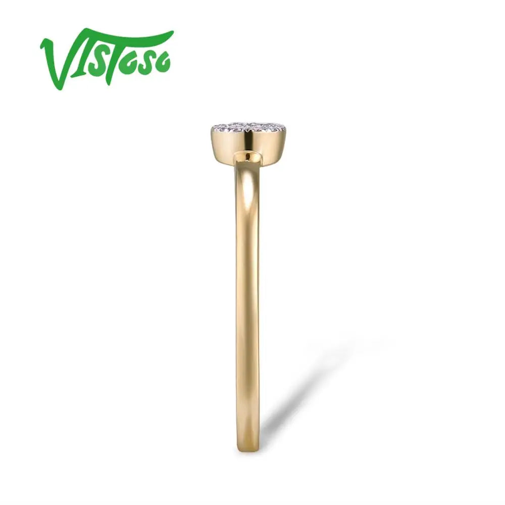 Zarter 585er Goldring mit Diamant-Pavé – Eleganz in Vollendung✨