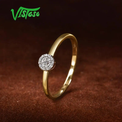 Zarter 585er Goldring mit Diamant-Pavé – Eleganz in Vollendung✨