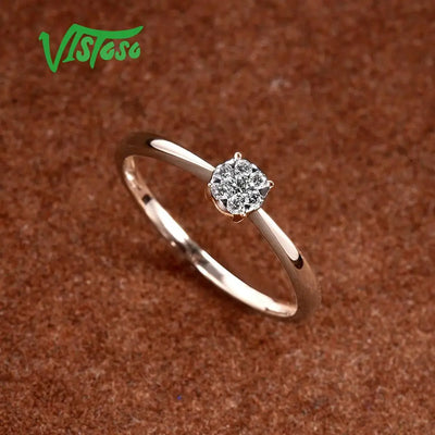 💖 Roségold-Blütenring mit echten Diamanten – 585 (14K) Eleganz✨