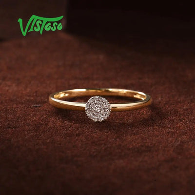 Zarter 585er Goldring mit Diamant-Pavé – Eleganz in Vollendung✨