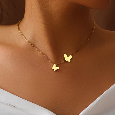 🦋 Butterfly Dreams – Zarte Schmetterlingskette in Gold oder Silber ✨