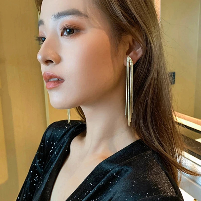 Evening Glow – Lange Ohrringe für starke Looks