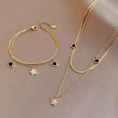 Twinkle Star Set ✨ – Armband & Kette im Sternen-Look