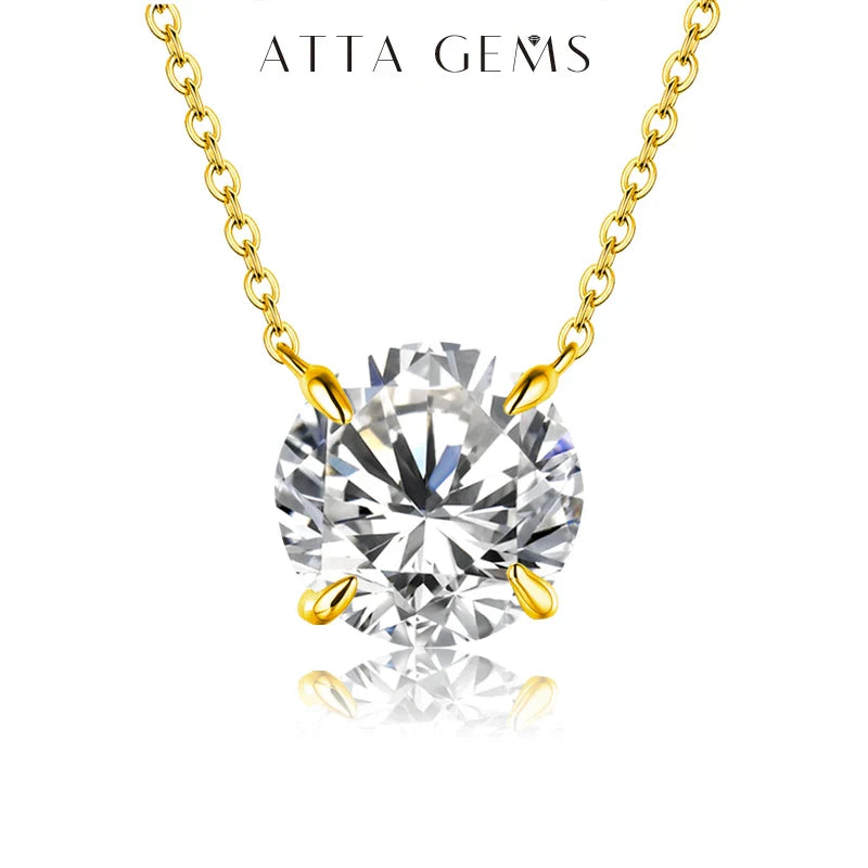 Golden Brilliance – Solitäranhänger mit Zirkonia