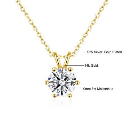 💎 14K Goldkette mit Moissanite Diamant – Zertifiziertes Luxusstück 💛