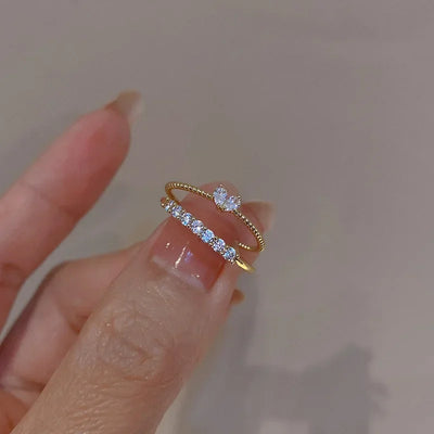 💫 Elegantes Zirkonia-Ring Set – In Gold & Silber verfügbar✨