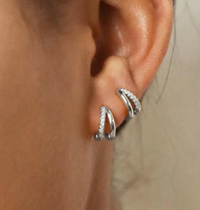 Luna Curve – Doppelte Creolen mit Zirkonia-Glanz ✨