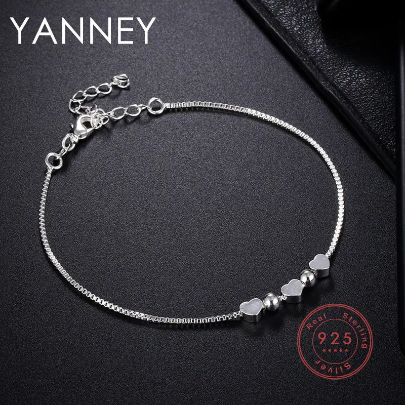 Elegantes Herz-Armband aus Edelstahl mit Verstellbarer Länge