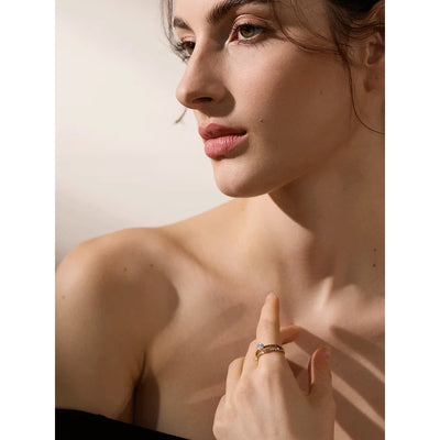 💍 DuoGlanz – Verlobungsring-Set in Gold & Silberoptik mit Zirkonia 💫