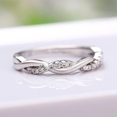 ✨ Eleganter Twist-Ring mit Zirkonia – In Gold, Roségold & Silber 💍