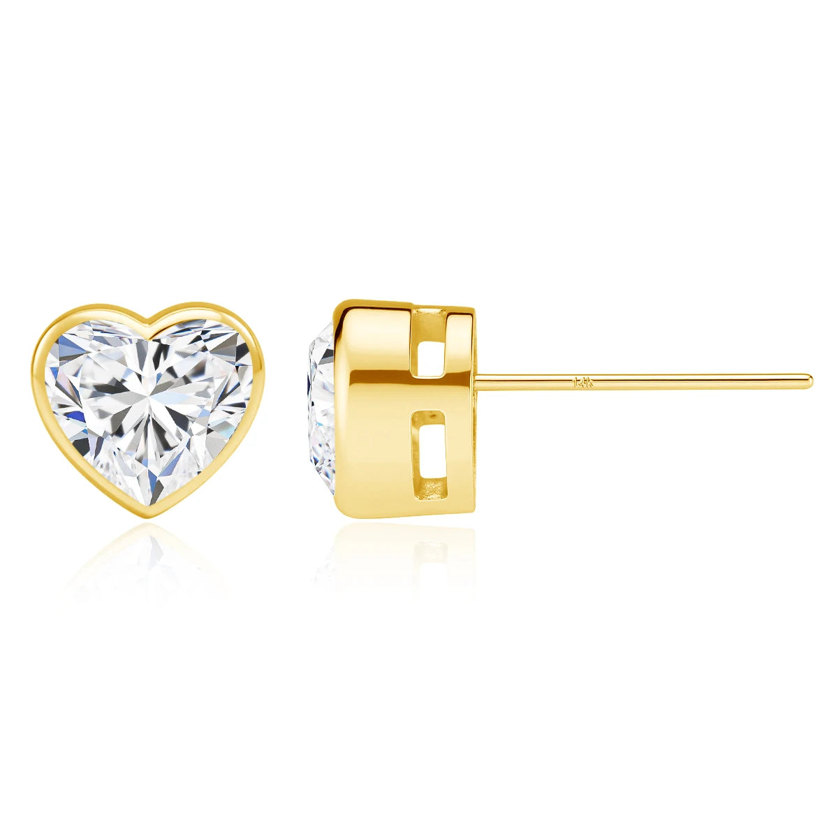 ✨ Heart Glow – 585 Gold Love Studs 💛 #GoldenVibes