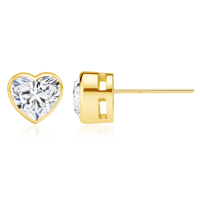 ✨ Heart Glow – 585 Gold Love Studs 💛 #GoldenVibes