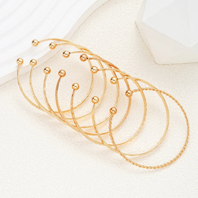 Golden Glow✨ – 7er Armreifen-Set für deinen Shine Moment 💫