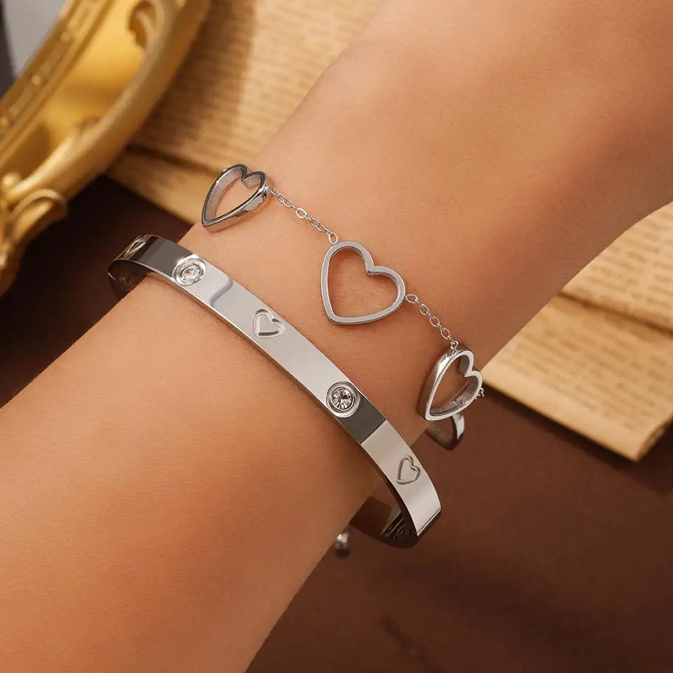 Heart Connection – Armband-Set mit Liebe im Detail✨