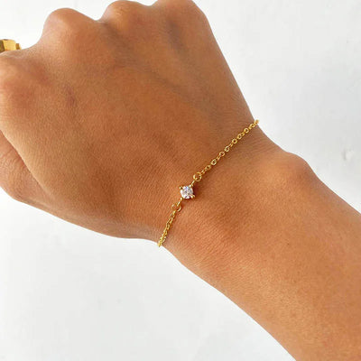 Zierliches Krönchen-Armband mit Zirkonia – in Silber, Gold & Roségold ✨