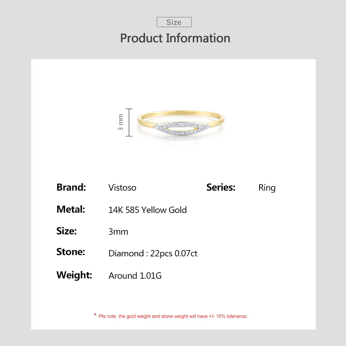 Zarter 585er Goldring mit funkelndem Diamant-Cutout ✨
