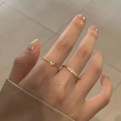 💫 Elegantes Zirkonia-Ring Set – In Gold & Silber verfügbar✨
