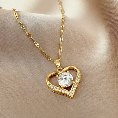 Timeless Love – 925 Sterling Silber Herz-Halskette