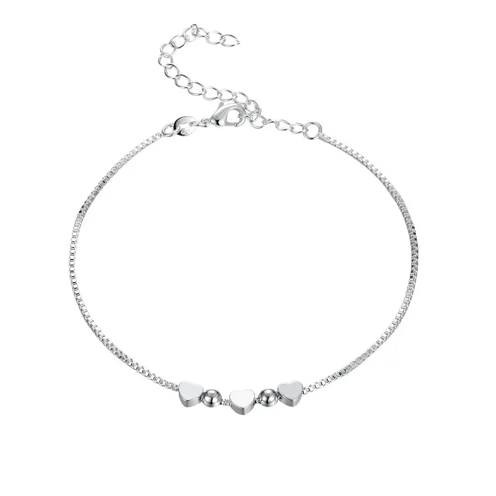 Elegantes Herz-Armband aus Edelstahl mit Verstellbarer Länge