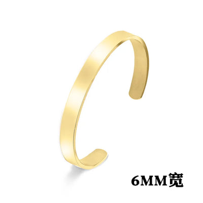 Minimalistisches Edelstahl-Manschettenarmband