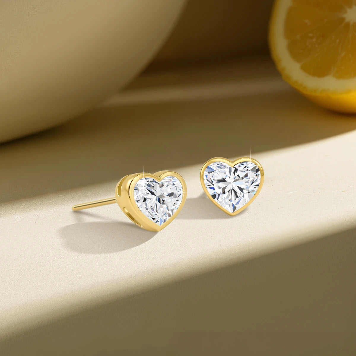 ✨ Heart Glow – 585 Gold Love Studs 💛 #GoldenVibes