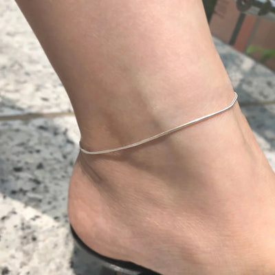 SUNIBI Edelstahl-Fußkette in schlichtem Design