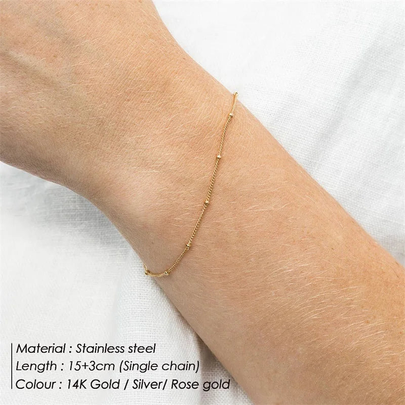 Zartes 585 Goldarmband ✨ – Minimalistische Eleganz aus Echtgold