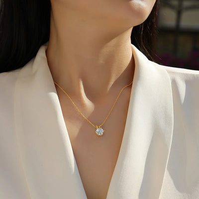 💎 14K Goldkette mit Moissanite Diamant – Zertifiziertes Luxusstück 💛