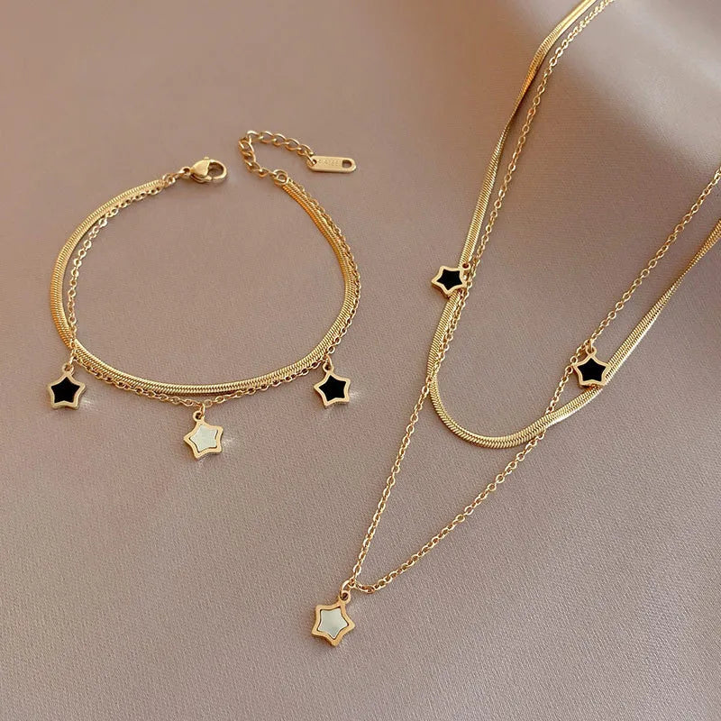 Twinkle Star Set ✨ – Armband & Kette im Sternen-Look