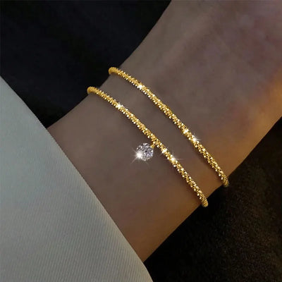 Luna Shine – Funkelndes Doppelarmband mit Herzanhänger 💎✨