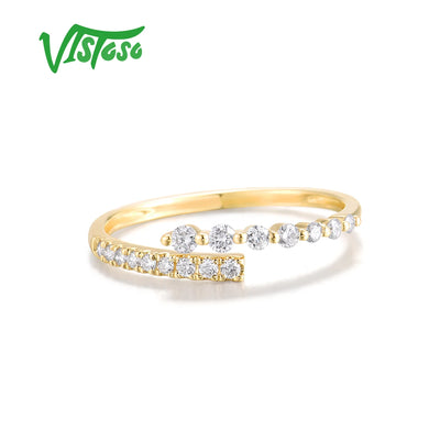 💛 585 Goldring mit echten Diamanten – Zeitlose Eleganz✨