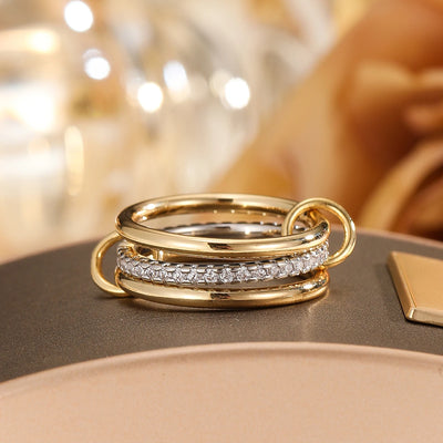 Luxury Chain Ring – Gold & Zirkonia vereint✨
