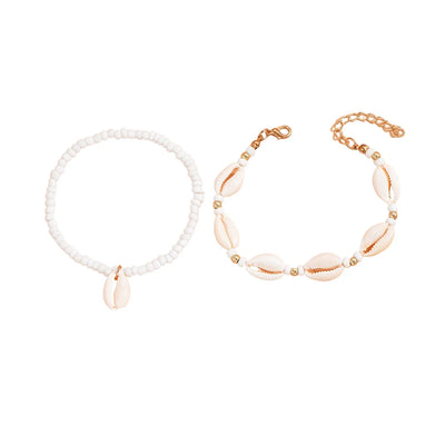 Boho Muschel-Fußkettchen Set – Sommer Vibes fürs Fußgelenk🐚🌟