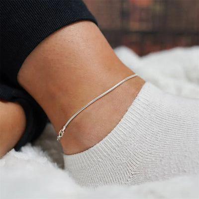 SUNIBI Edelstahl-Fußkette in schlichtem Design