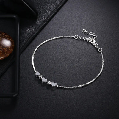 Elegantes Herz-Armband aus Edelstahl mit Verstellbarer Länge