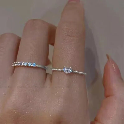 💫 Elegantes Zirkonia-Ring Set – In Gold & Silber verfügbar✨