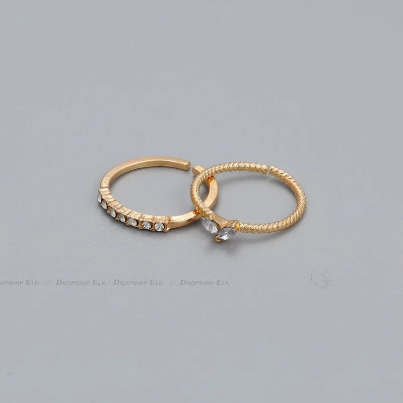 💫 Elegantes Zirkonia-Ring Set – In Gold & Silber verfügbar✨