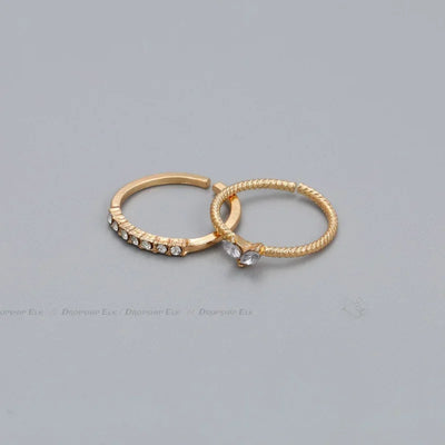 💫 Elegantes Zirkonia-Ring Set – In Gold & Silber verfügbar✨