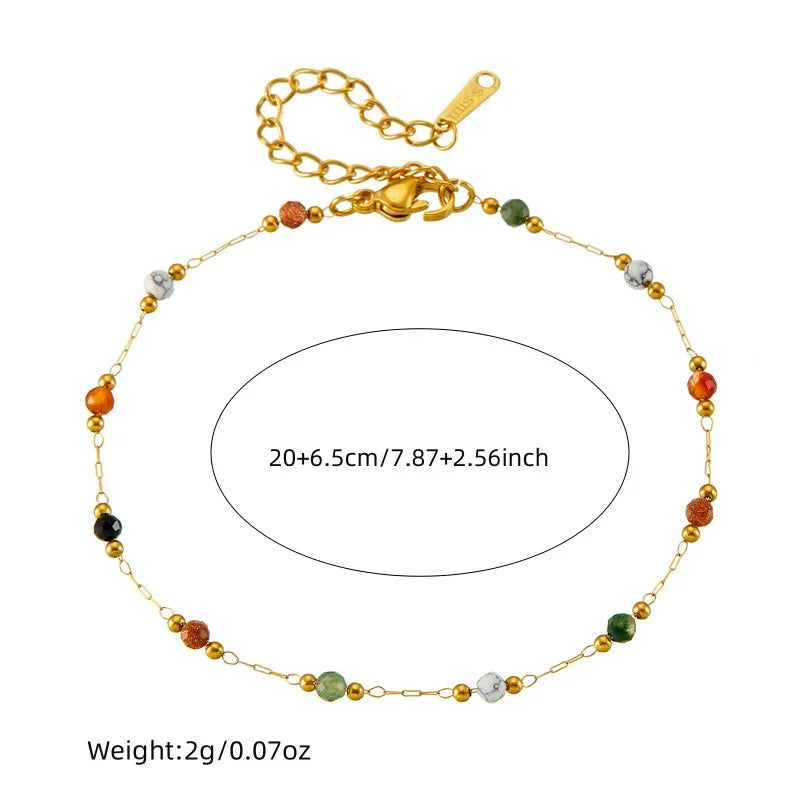 Elegantes Perlenarmband mit Natursteinakzenten