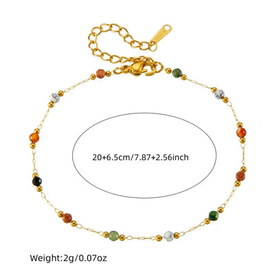 Elegantes Perlenarmband mit Natursteinakzenten