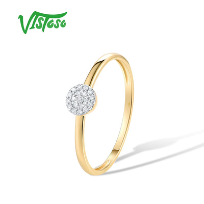 Zarter 585er Goldring mit Diamant-Pavé – Eleganz in Vollendung✨