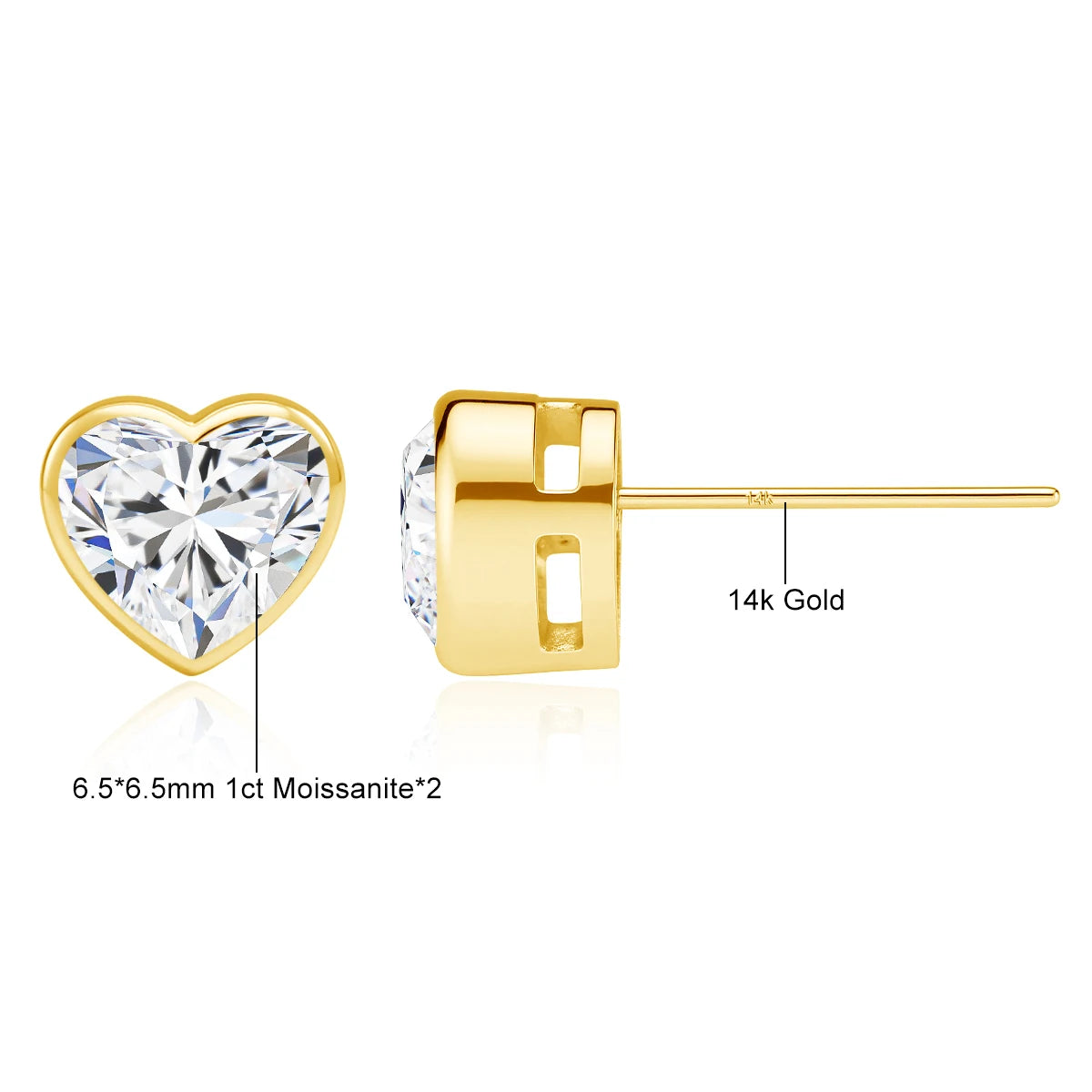 ✨ Heart Glow – 585 Gold Love Studs 💛 #GoldenVibes